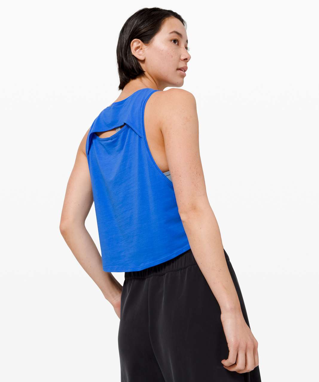 Lululemon Cut Back Crop Tank - Wild Bluebell - lulu fanatics