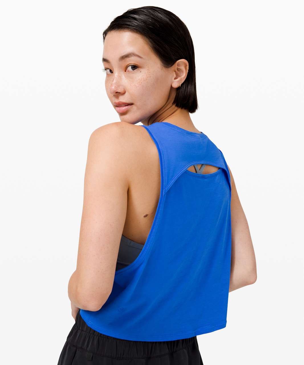 Lululemon Cut Back Crop Tank - Wild Bluebell