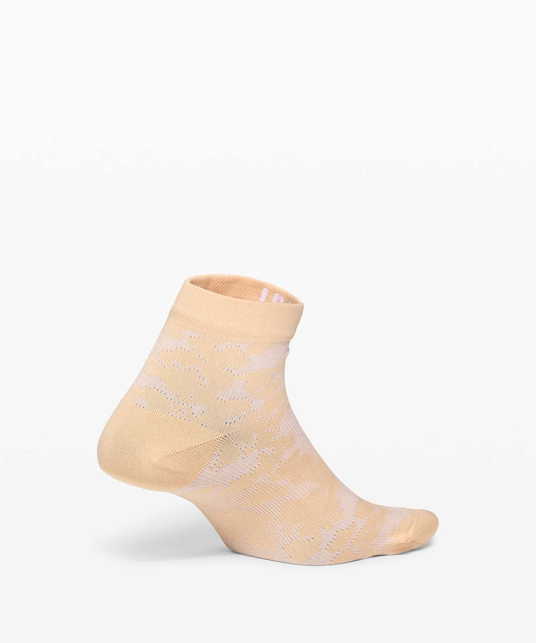 Lululemon Let it Flourish Ankle Sock - White / Ivory Peach