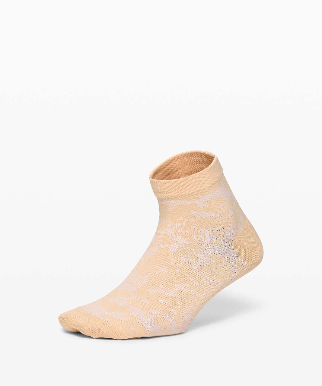 Lululemon Let it Flourish Ankle Sock - White / Ivory Peach