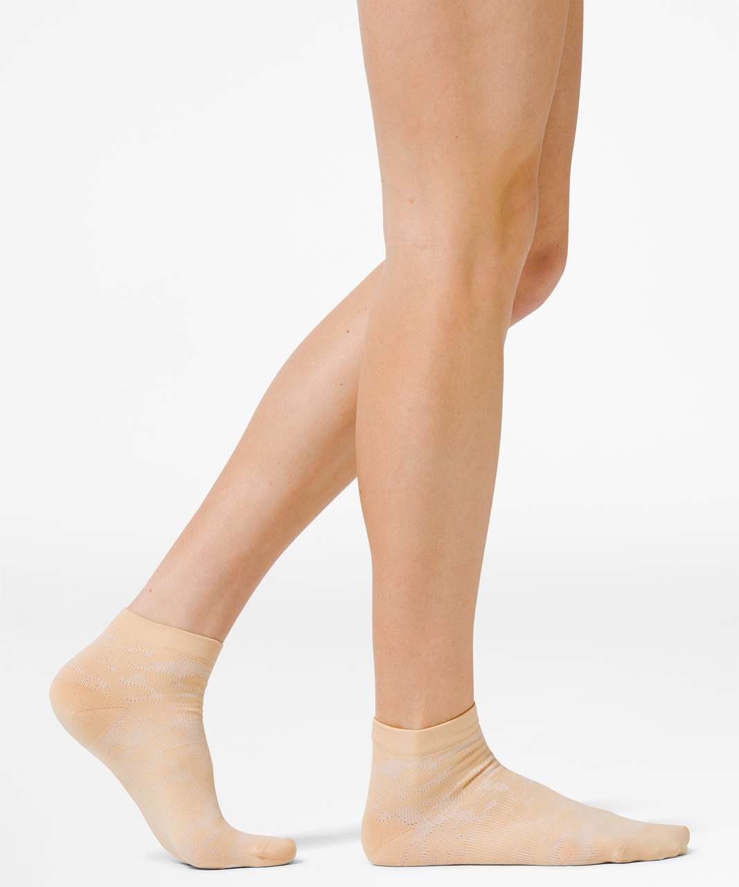 Lululemon Let it Flourish Ankle Sock - White / Ivory Peach