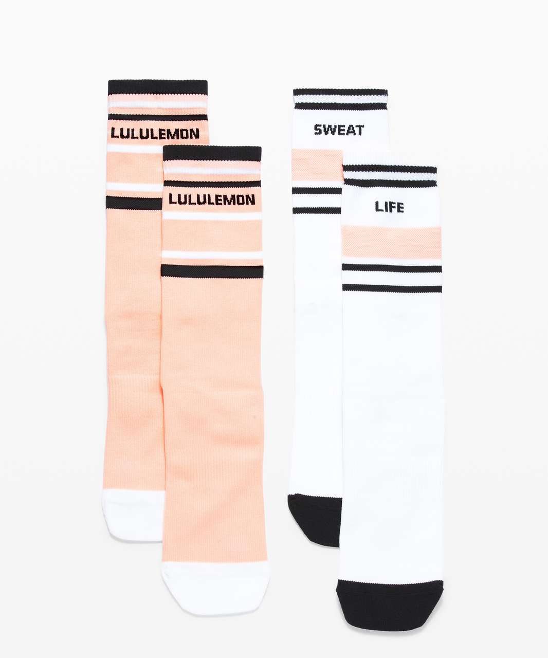 Lululemon Tale To Tell Crew Sock *2 Pack - White / Ballet Slipper / Black