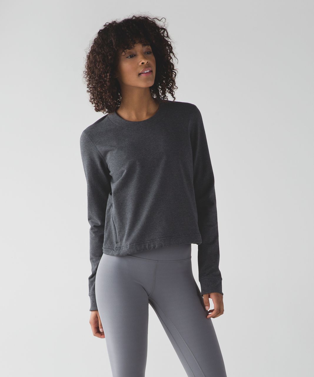 Lululemon Getaway Crew - Heathered Black