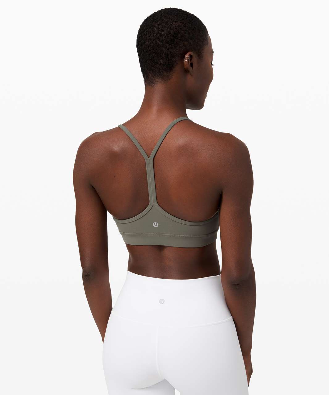 I am in love with grey sage! My first matching set! Flow Y bra Grey sage  size (6) and align shorts 6 (4) : r/lululemon