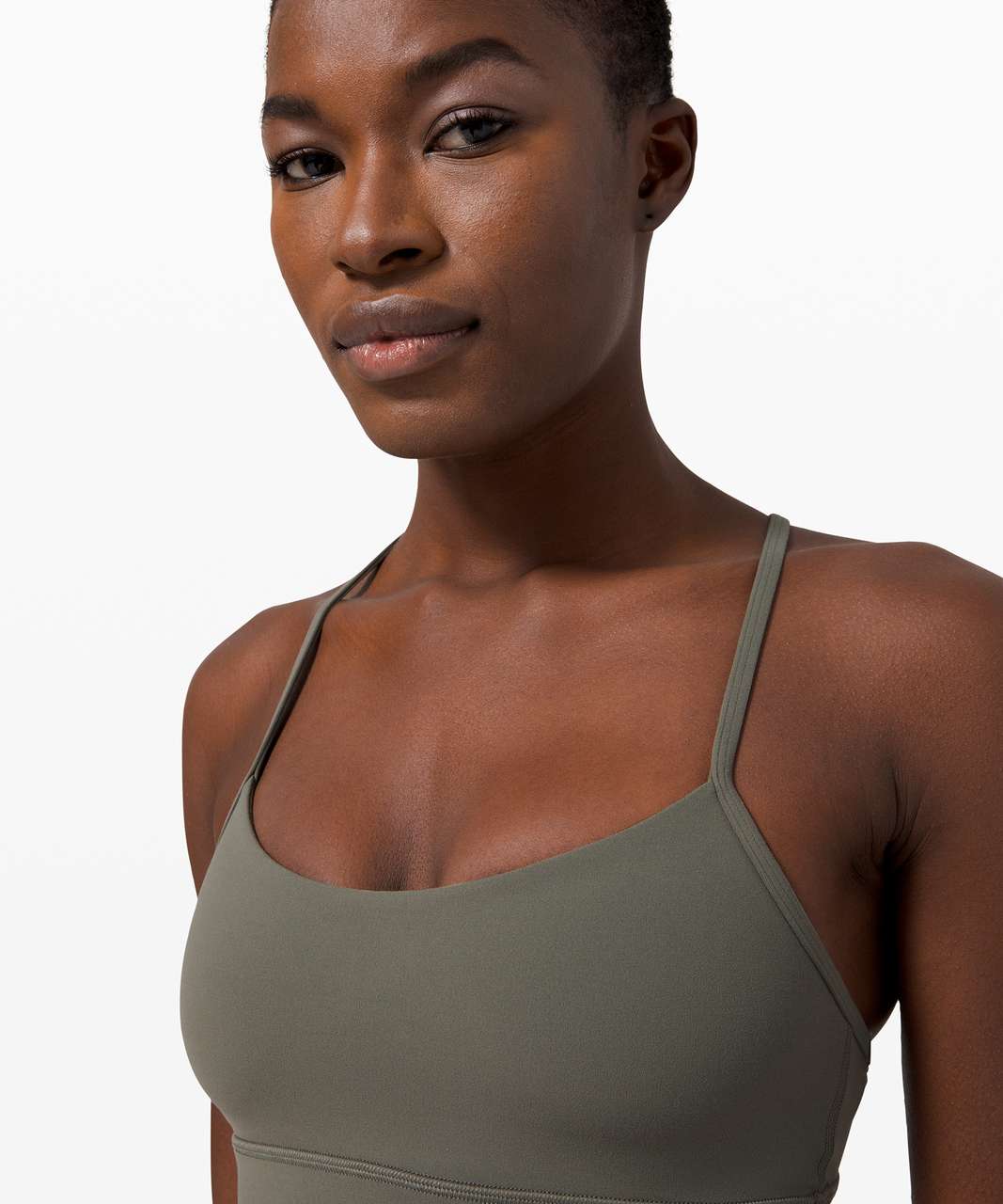 Lululemon Flow Y Bra Nulu *Light Support, B/C Cup - Grey Sage - lulu  fanatics