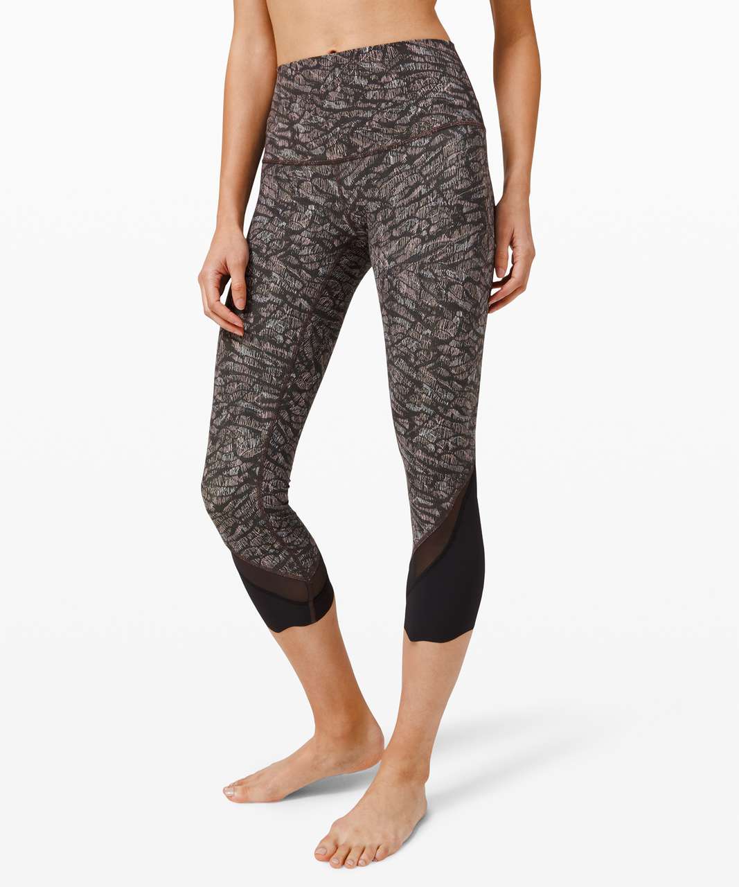 Lululemon Wunder Under Crop High-Rise *Roll Down Scallop Full-On ...