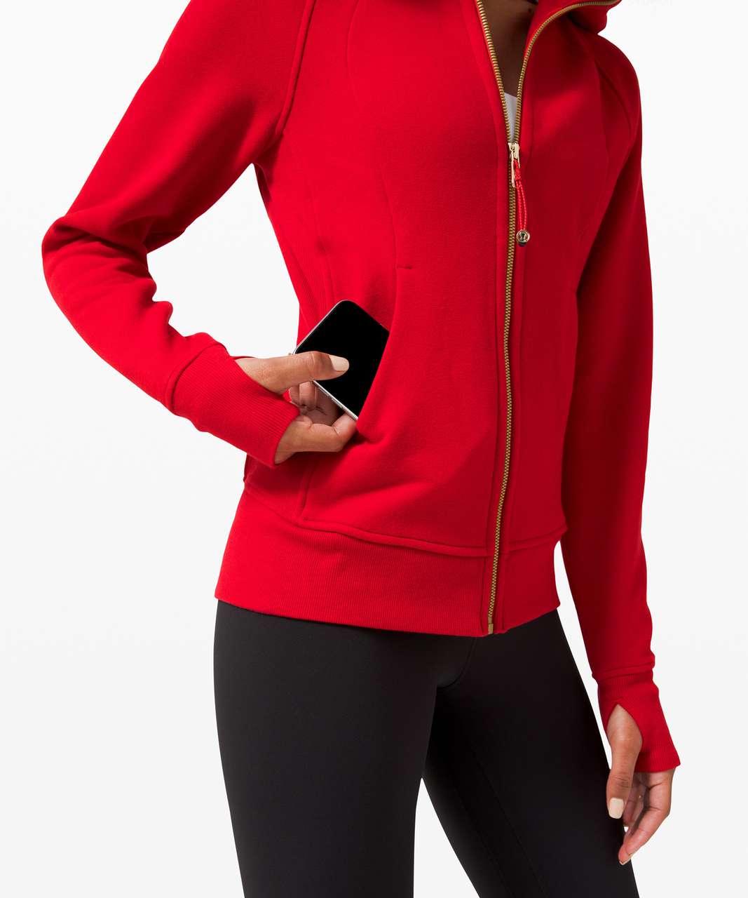 Lululemon Scuba Hoodie *Light Cotton Fleece Dark Red/Gold Size 8 Womens Red  - $125 - From Ryan