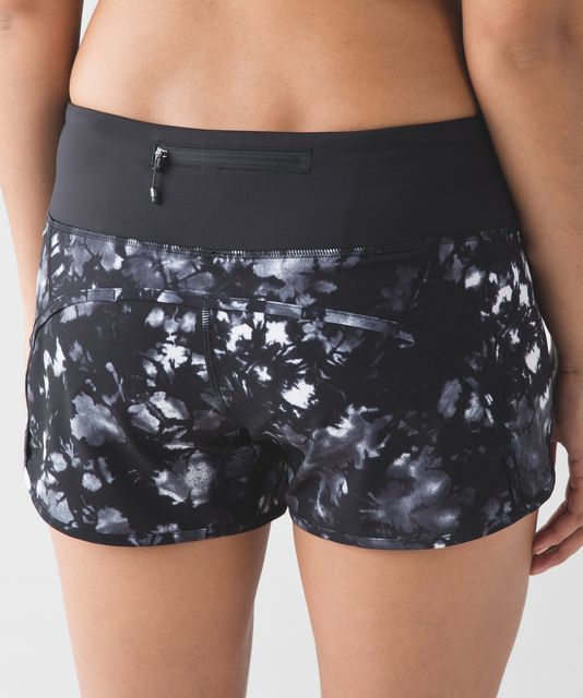 Lululemon Run Times Short Mini Splatter White Black