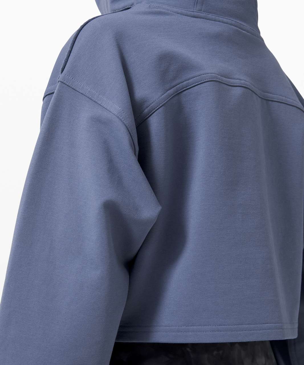 Lululemon Blue Hoodie Cropped Hooded Sweatshirt Womens Size 8 Crop Shirt  (AC)