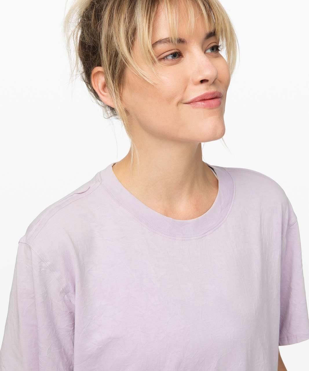 Lululemon All Yours Boyfriend Tee *Cropped Wash - Crackle Wash Faint Lavender