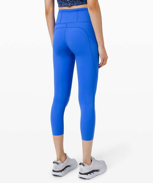 Lululemon Fast and Free High Rise Crop 23 - Speckle Trail Black