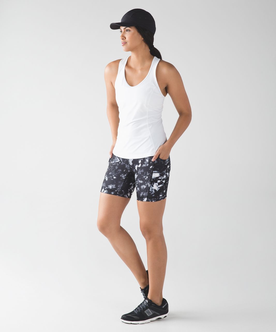 Lululemon Speed Track Short - Dusk Dye White Black