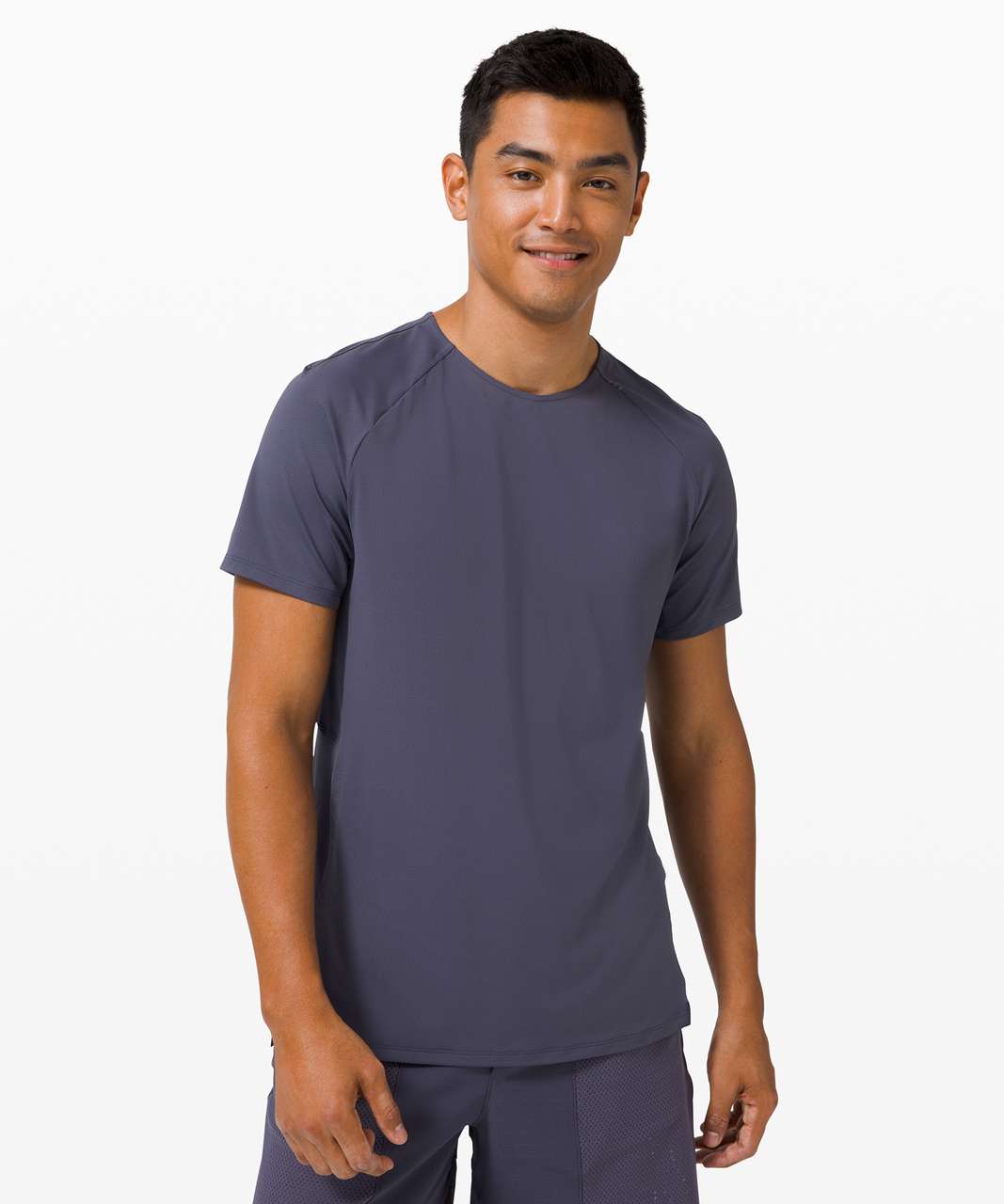 Lululemon Pulse Motivation Short Sleeve - Cadet Blue / Cadet Blue