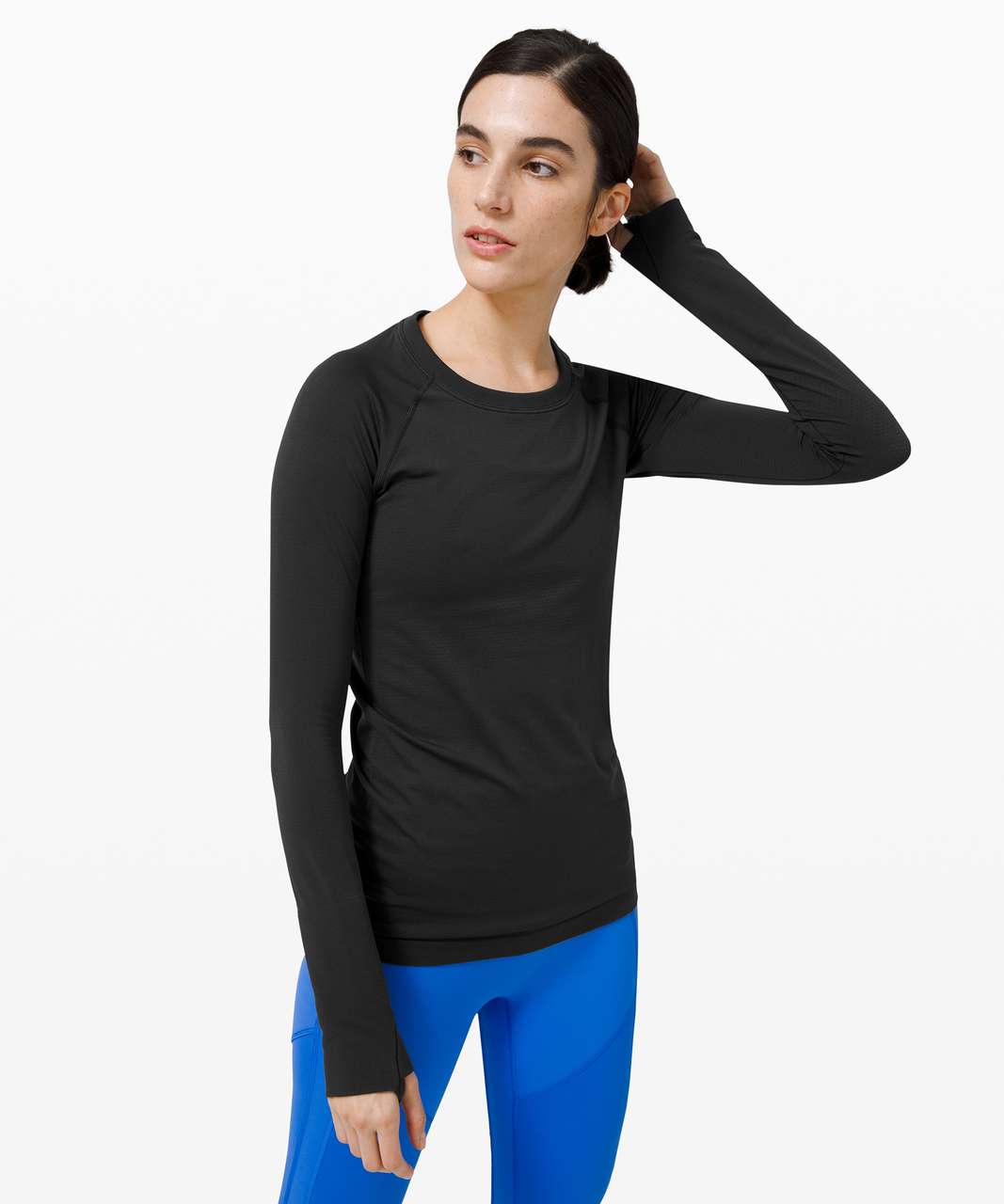 Lululemon Swiftly Tech Long Sleeve 2.0 - Black / Black (First Release) - lulu  fanatics