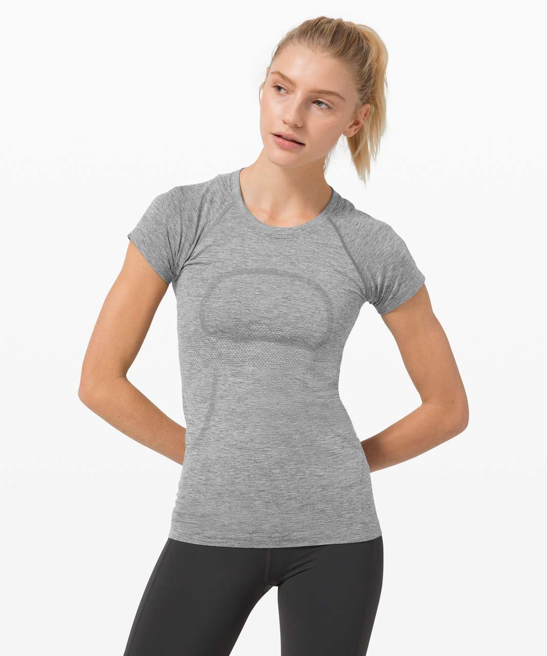 lululemon Swiftly Tech Short-Sleeve Shirt 2.0 - Slate/White