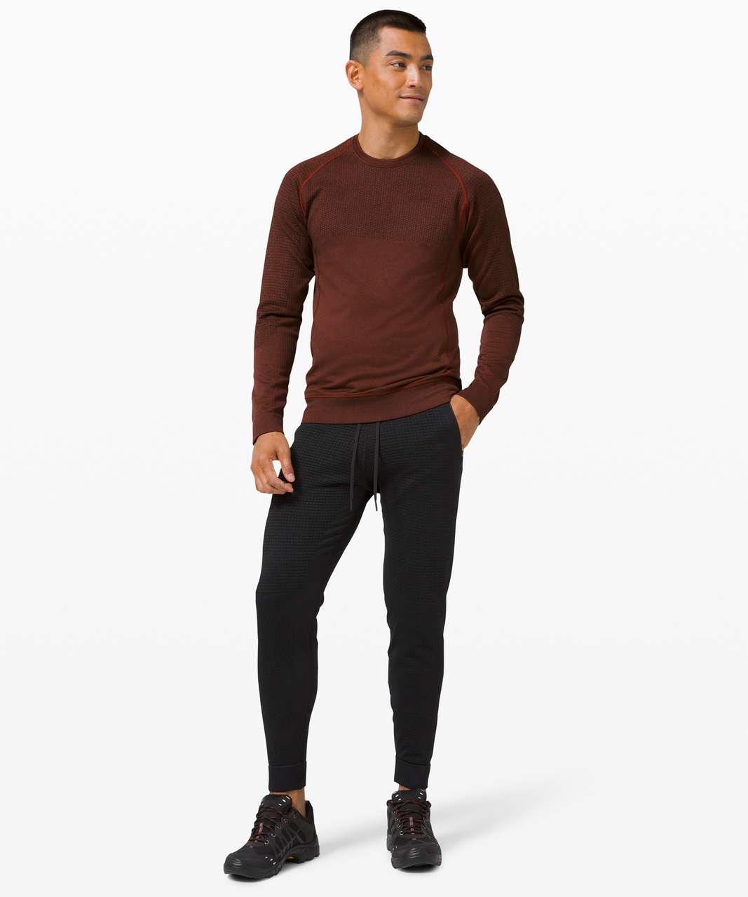 Lululemon Engineered Warmth Long Sleeve - Magma / Black