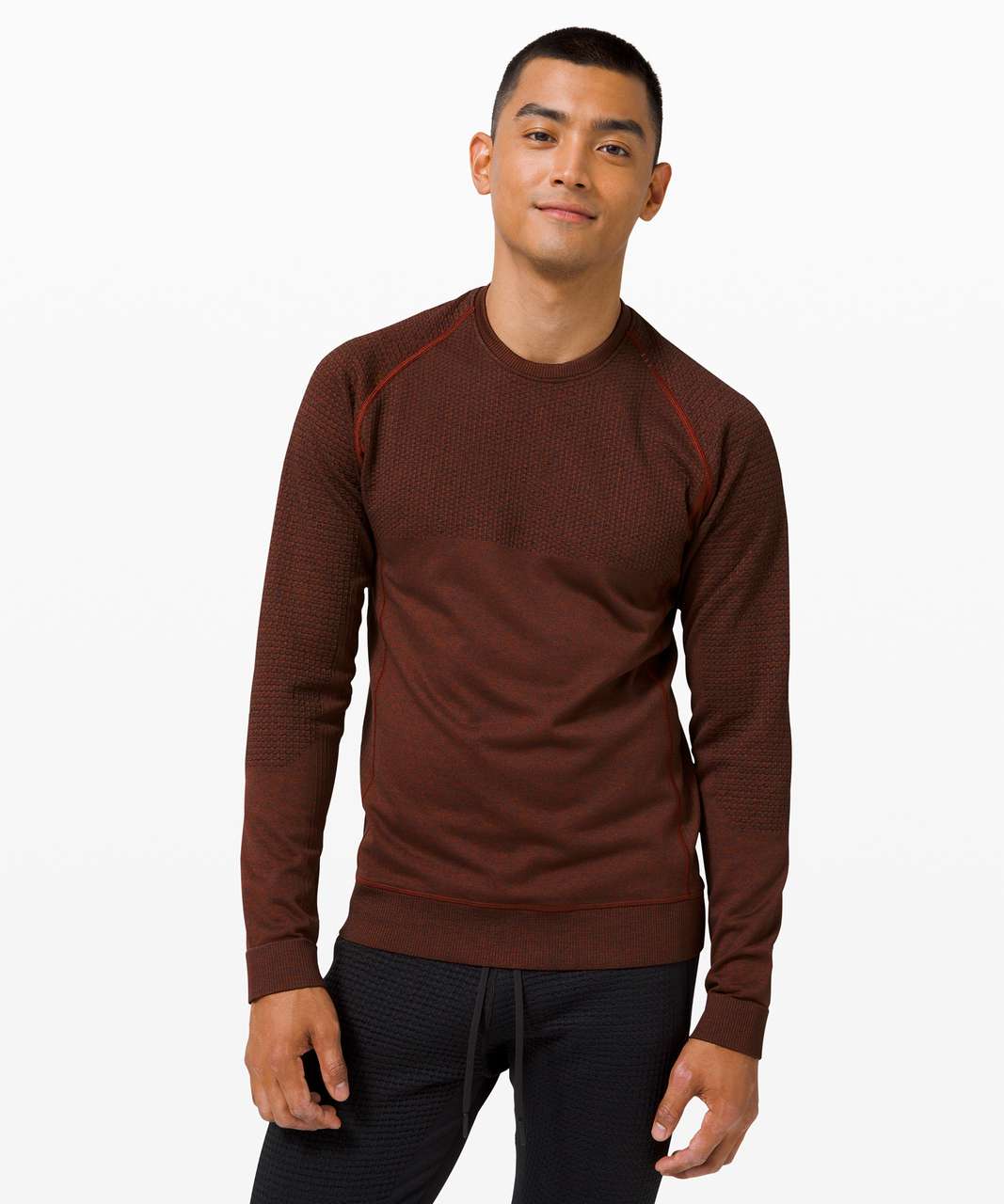 Lululemon Engineered Warmth Long Sleeve - Magma / Black