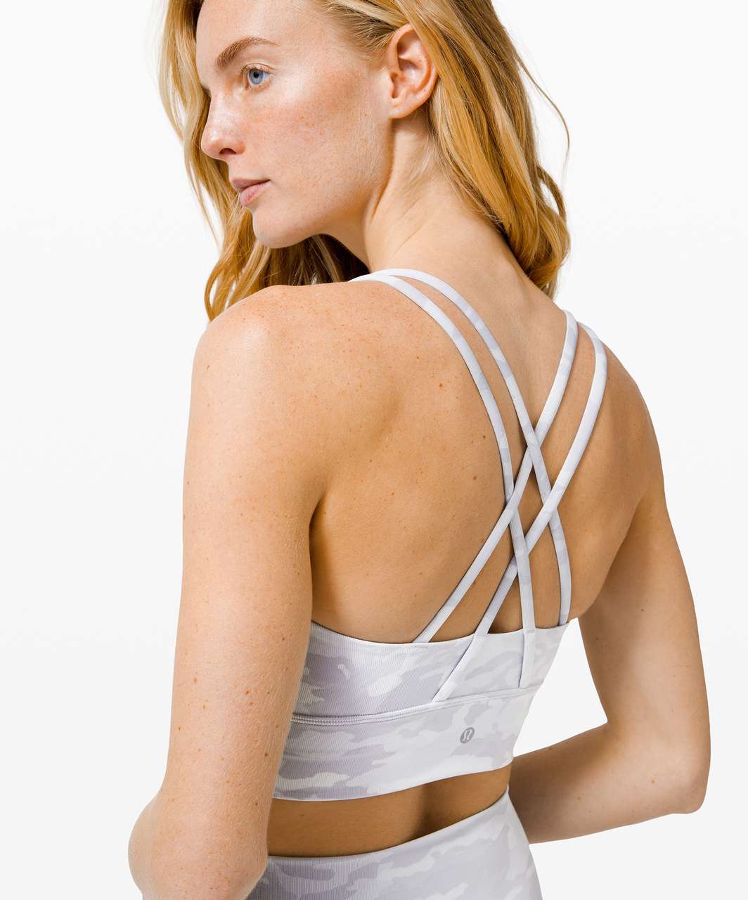 Lululemon Energy Bra Long Line *Medium Support, B/C Cup - Incognito Camo  Jacquard Alpine White Starlight - lulu fanatics