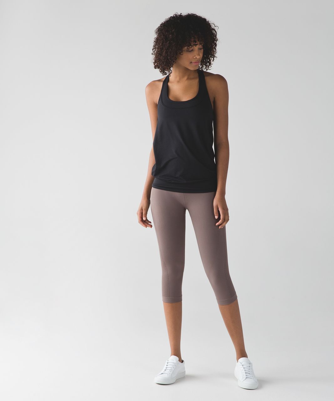 Lululemon Flow & Go Crop - Cool Cocoa