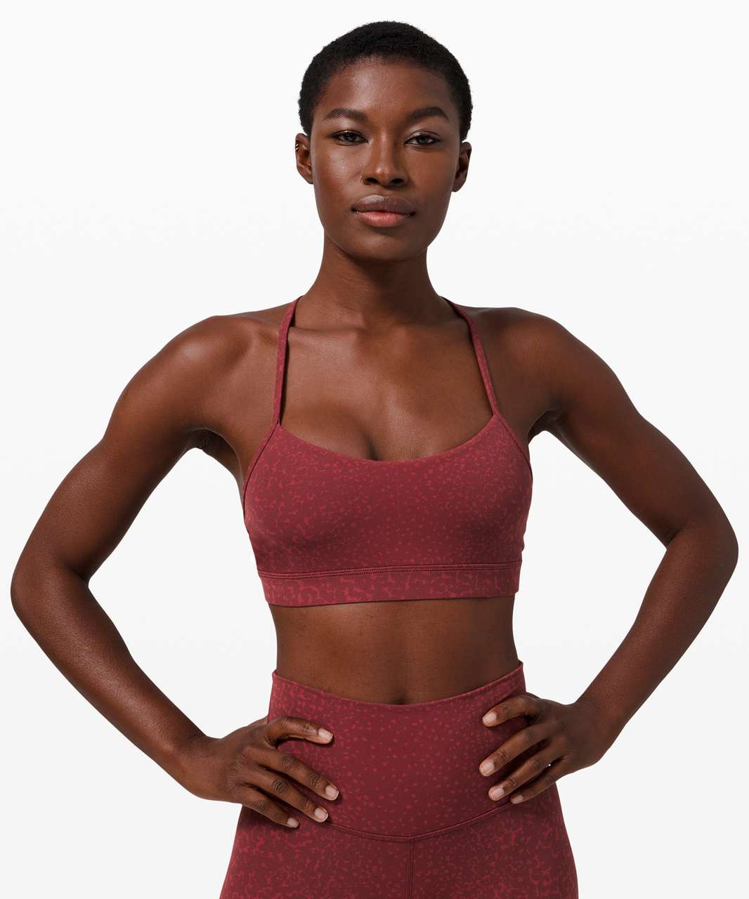 Lululemon Flow Y Bra Nulu *Light Support, A-C Cups - Dark Oxide