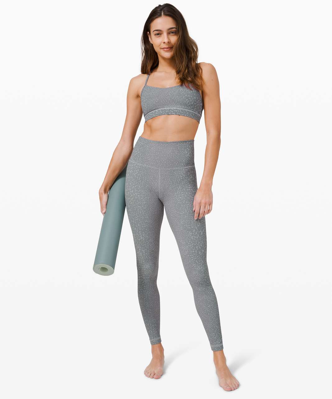 Lululemon Flow Y Bra Nulu *Light Support, B/C Cup - City Camo Silver Drop  Multi Flow Y Bra - lulu fanatics