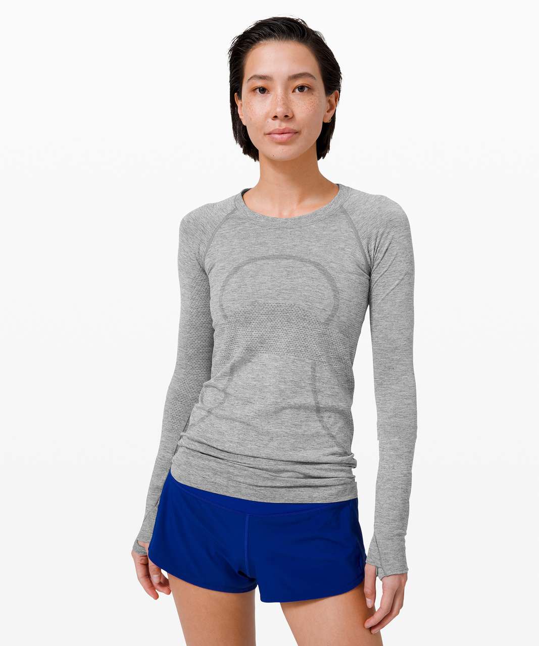 Lululemon Swiftly Tech Long Sleeve 2.0 - Slate / White (First Release)