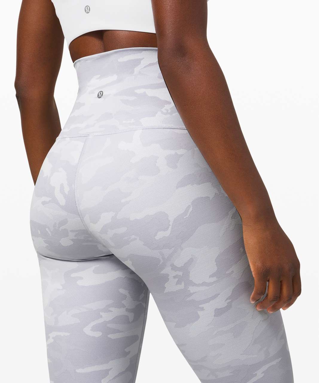 Lululemon Wunder Under High-Rise Tight White Gray Camo Leggings