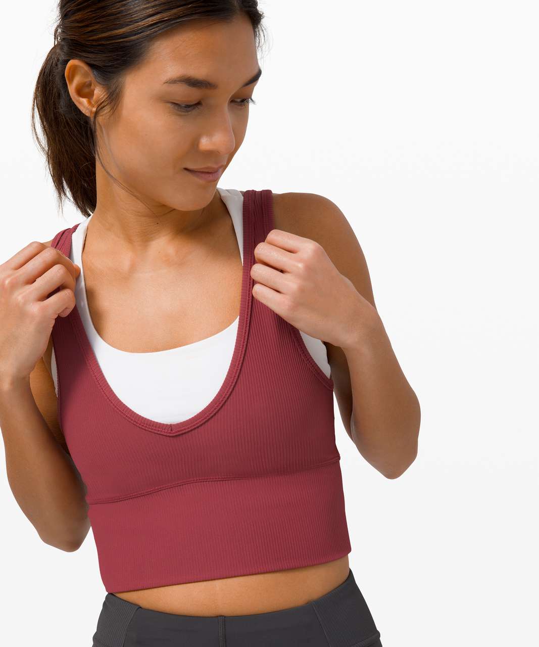 Lululemon Power Pivot Tank *Rib - Chianti