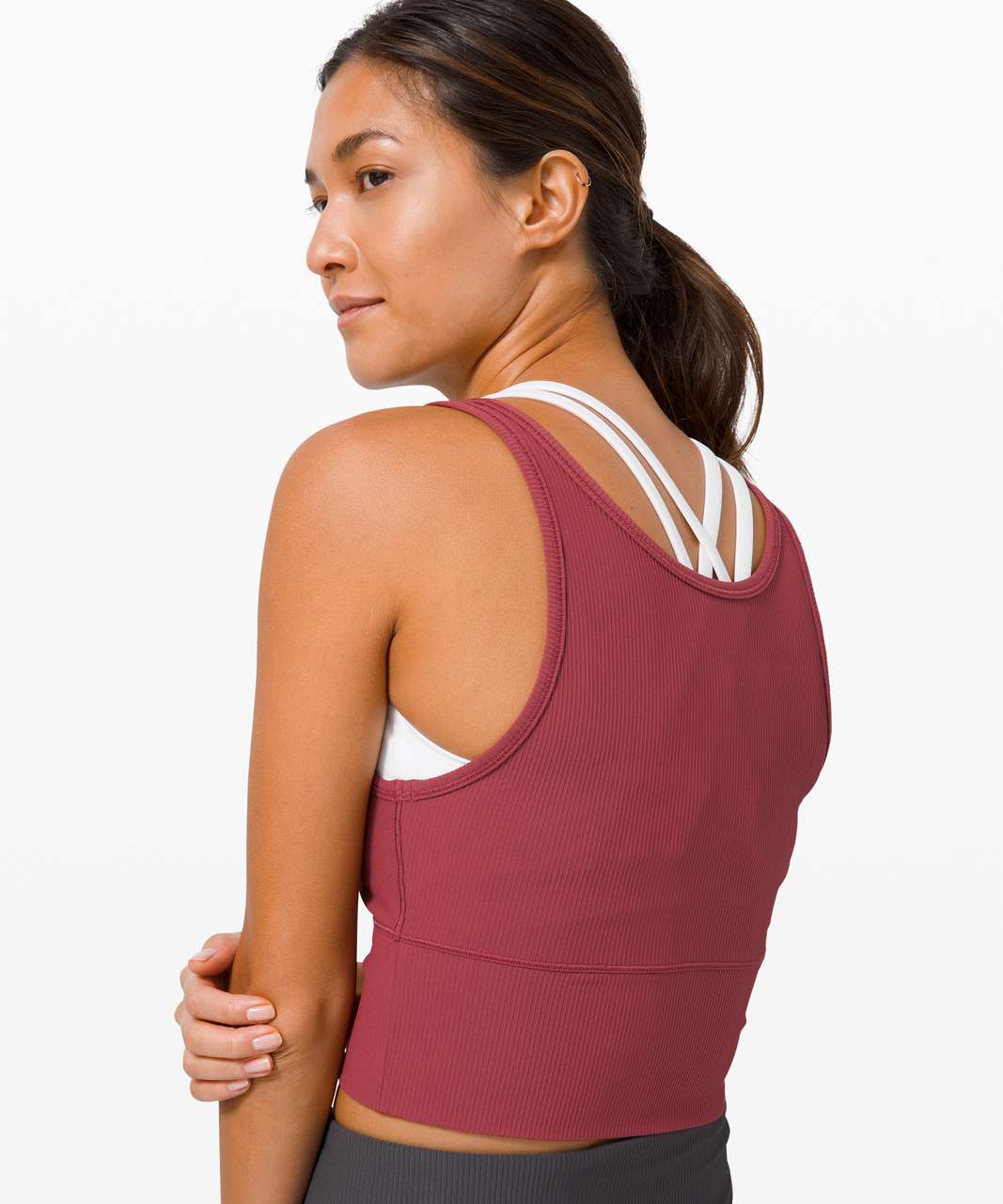 Lululemon Power Pivot Tank *Rib - Chianti