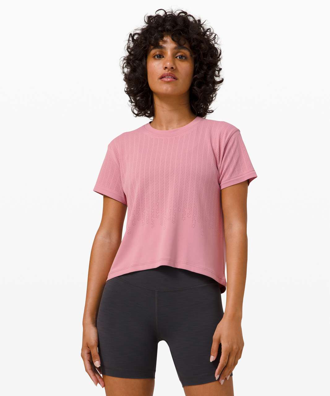 Lululemon Train to Be Short Sleeve - Pink Taupe / Pink Taupe - lulu fanatics