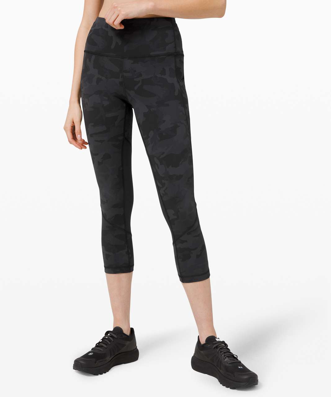 Lululemon Pace Rival High-Rise Crop 22 - Heritage 365 Camo Deep Coal Multi  / Black - lulu fanatics