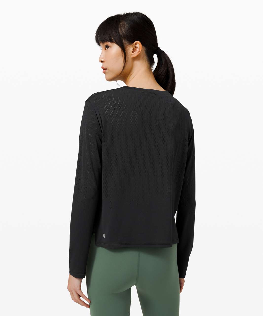 Lululemon Train to Be Long Sleeve - Black / Black