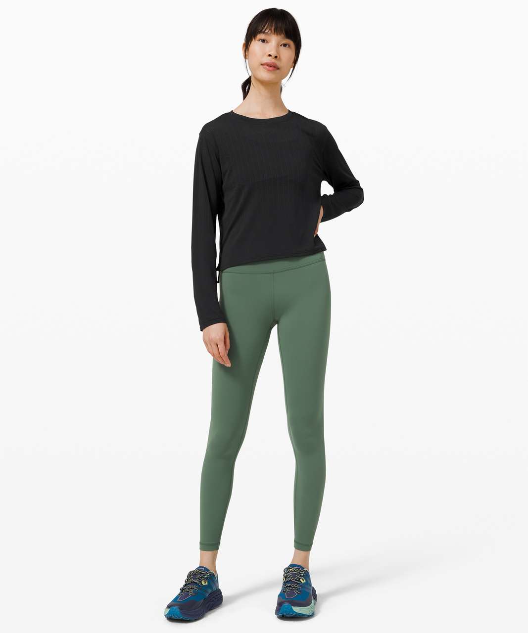 Lululemon Train to Be Long Sleeve - Black / Black - lulu fanatics