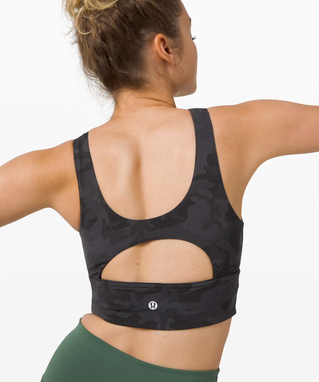 Lululemon Stronger As One Long Line Bra *Medium Support, C/D Cup -  Incognito Camo Multi Grey - lulu fanatics