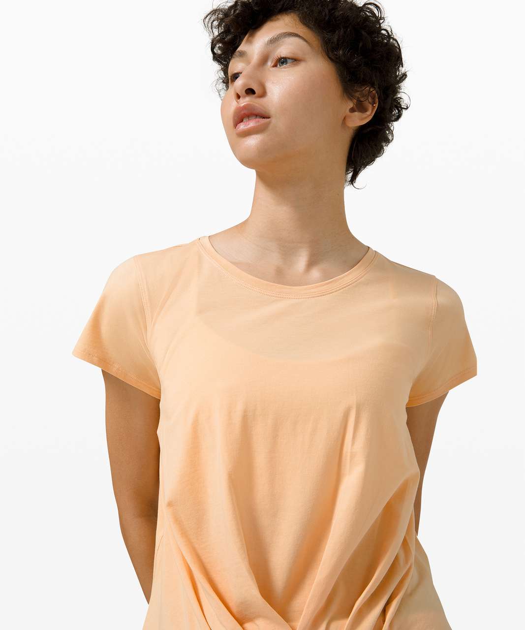 Lululemon Pleats and Thank You Short Sleeve - Ivory Peach