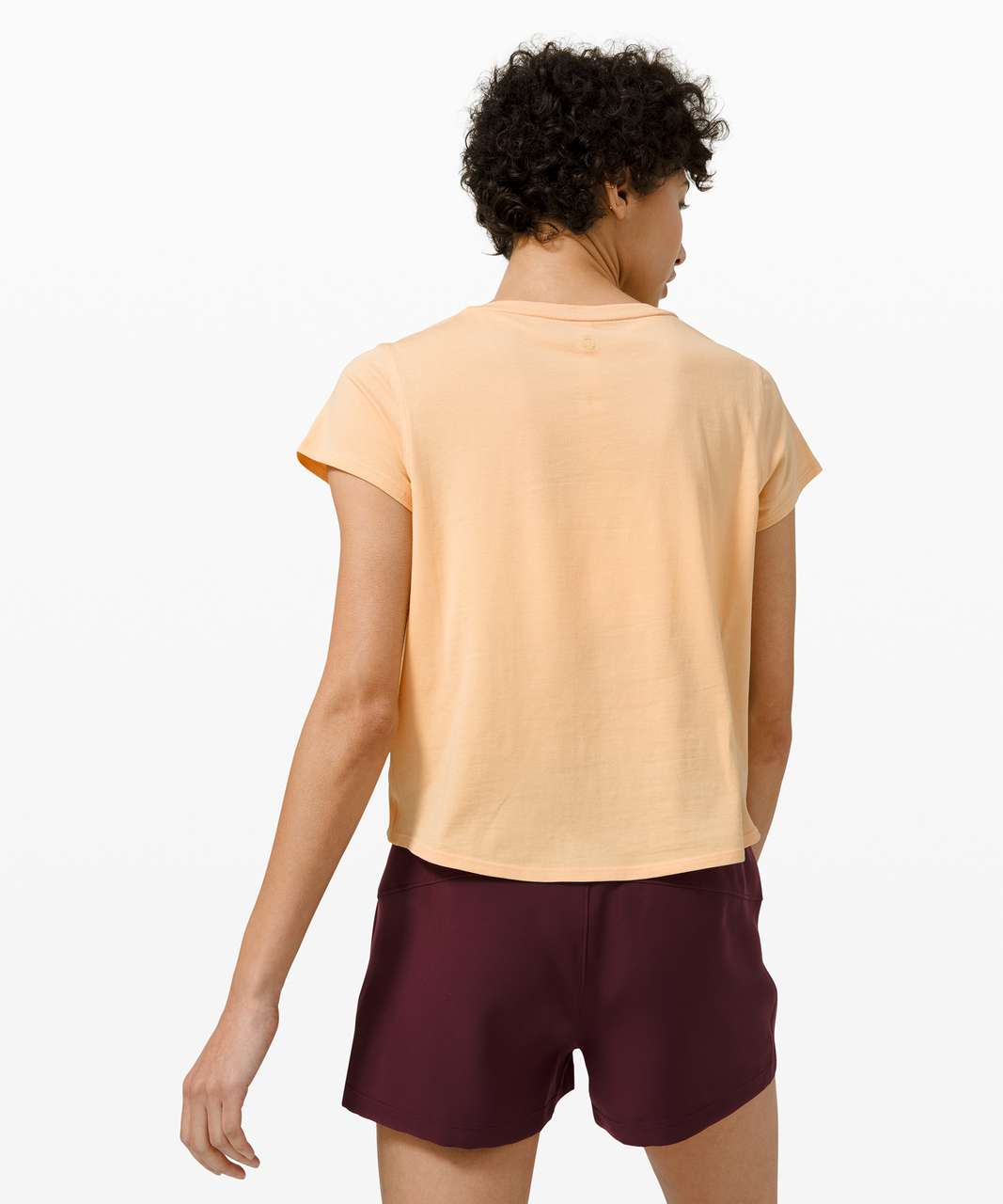 Lululemon Pleats and Thank You Short Sleeve - Ivory Peach - lulu