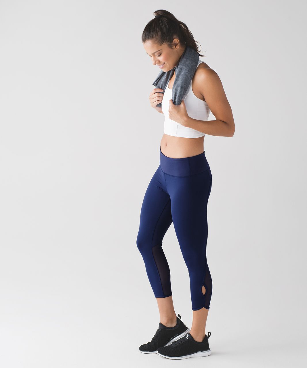 Lululemon Beat The Heat Crop - Hero Blue