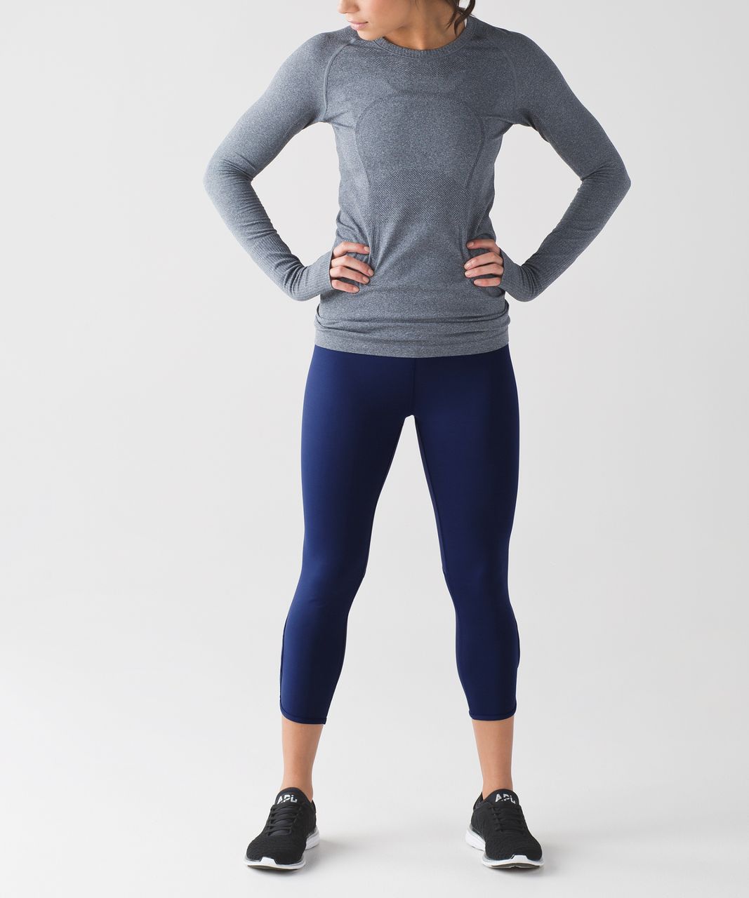 Lululemon Beat The Heat Crop - Hero Blue