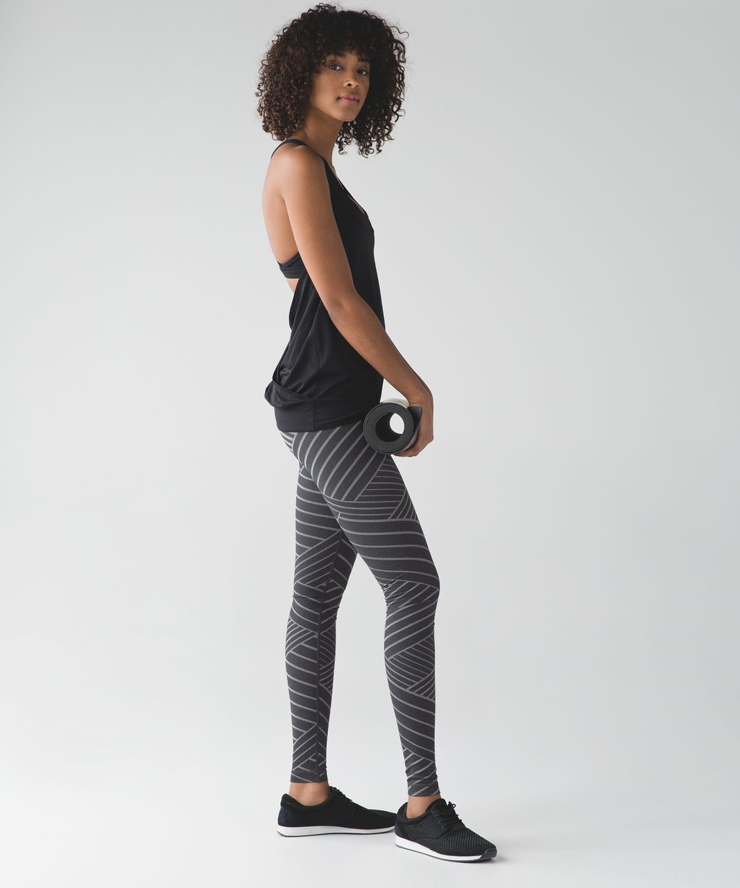 Lululemon Wunder Under Pant III - Luon Metallic Lumatrix Heathered Deep Coal  Silver - lulu fanatics