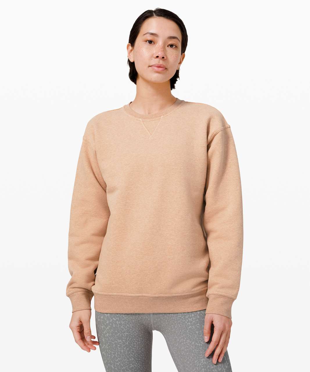 Lululemon All Yours Crew - Heathered Ivory Peach