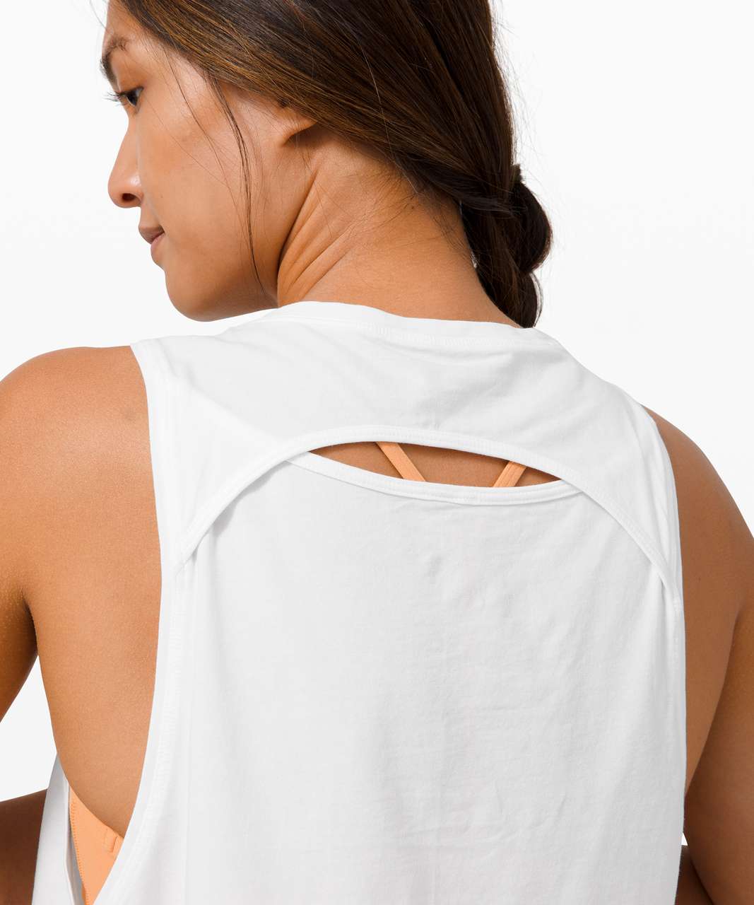 Lululemon Cut Back Crop Tank - White