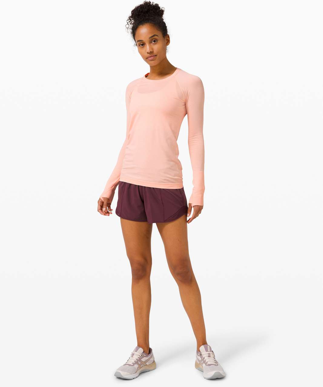 Lululemon Swiftly Tech Long Sleeve 2.0 - Ballet Slipper / White