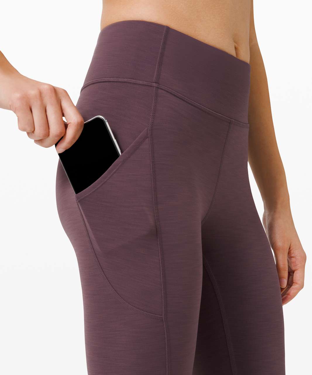 Lululemon Invigorate High-Rise Tight 25 - Heathered Black Currant - lulu  fanatics