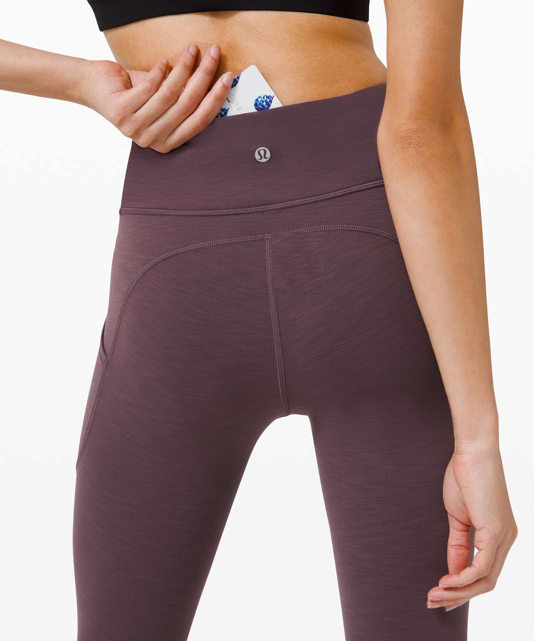 Lululemon Invigorate High-Rise Tight 25" - Heathered Black Currant