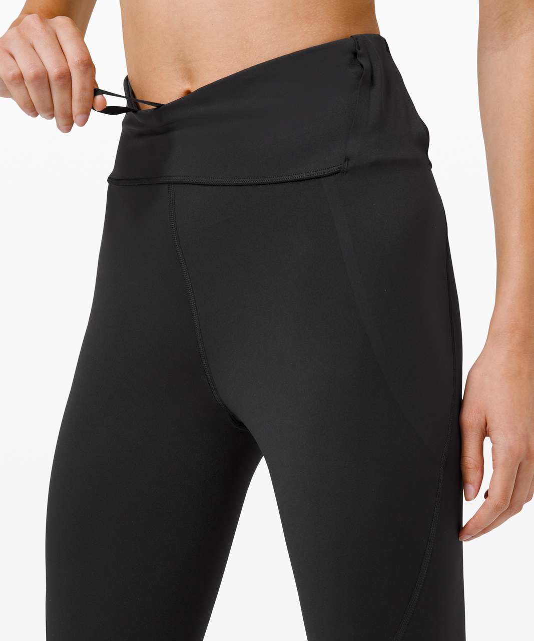 Lululemon Speed Wunder Tight *Asym Free Spirit Ice Grey Black / Black Size  10