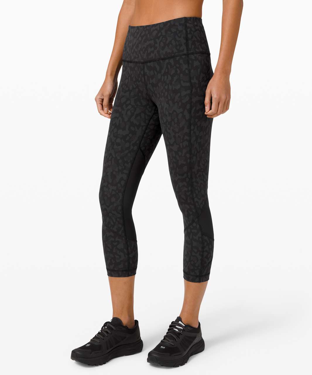 Lululemon Pace Rival High-Rise Crop 22 - Formation Camo Deep Coal Multi /  Black - lulu fanatics