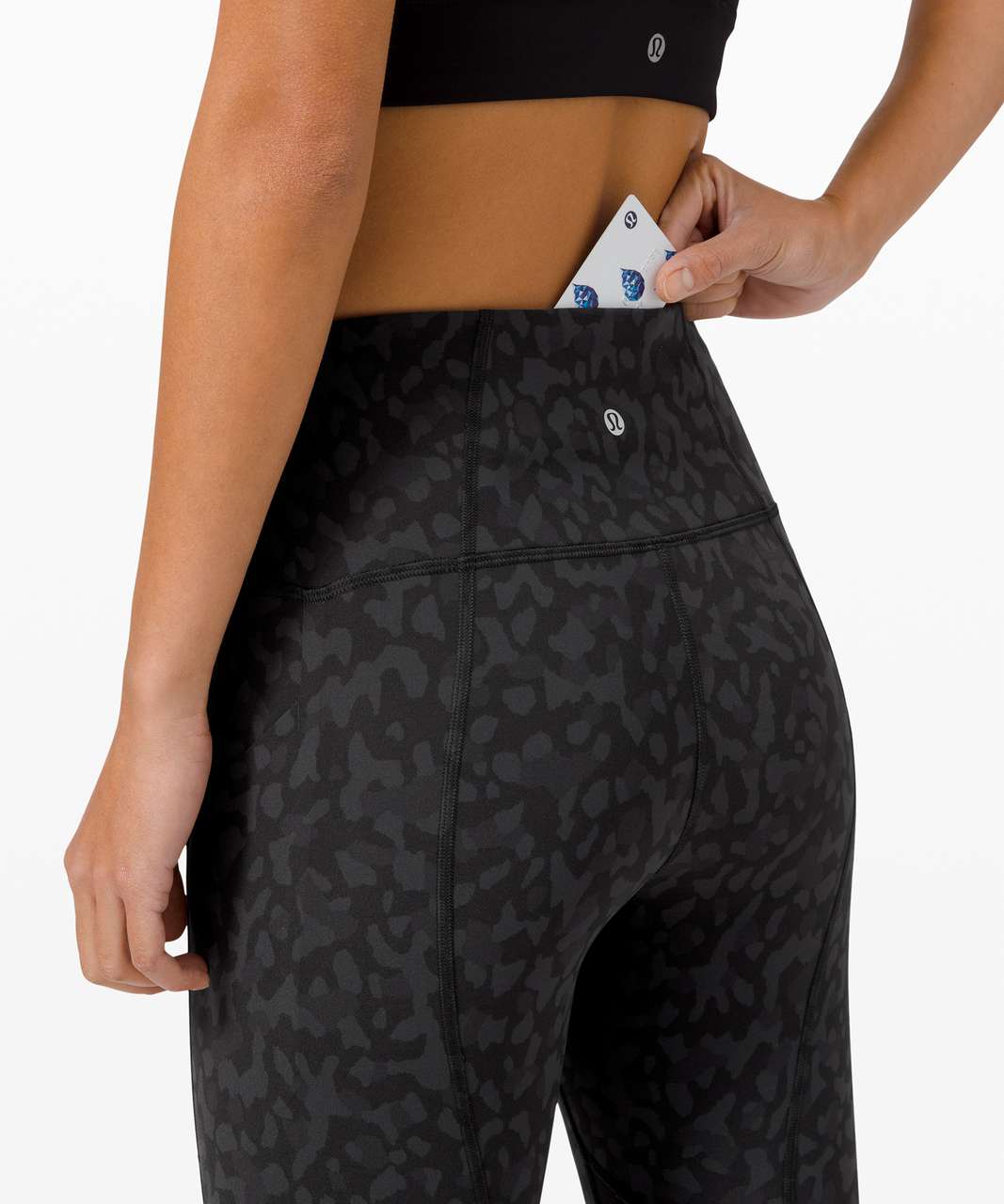 Lululemon Pace Rival High-Rise Crop 22 - Formation Camo Deep Coal Multi /  Black - lulu fanatics