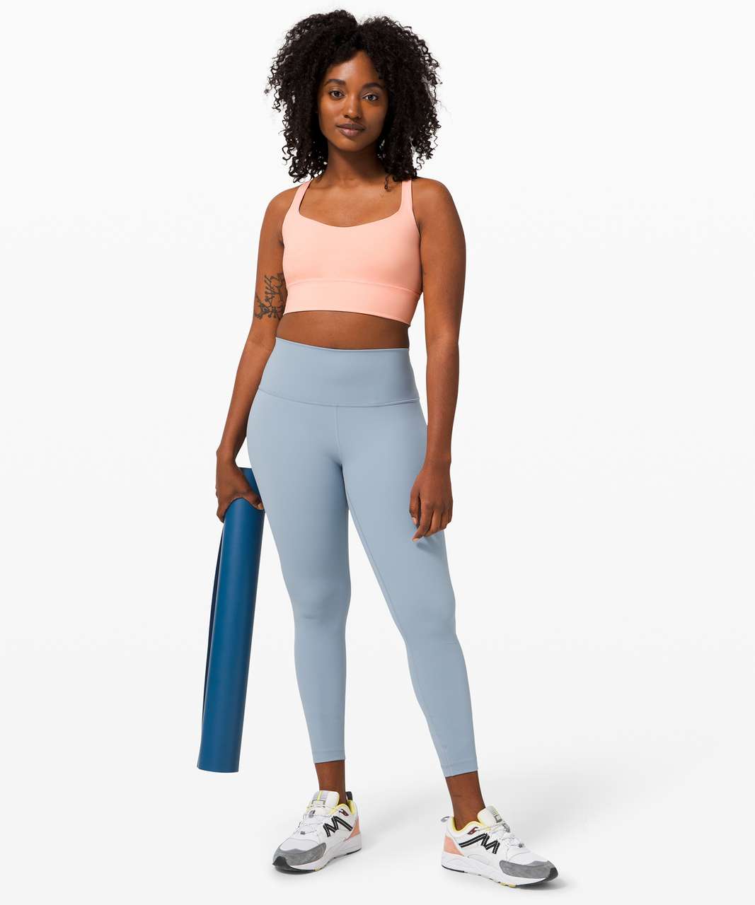 Lululemon Free To Be Bra Long Line *Light Support, A/B Cup (Online Only) -  Silver Drop - lulu fanatics