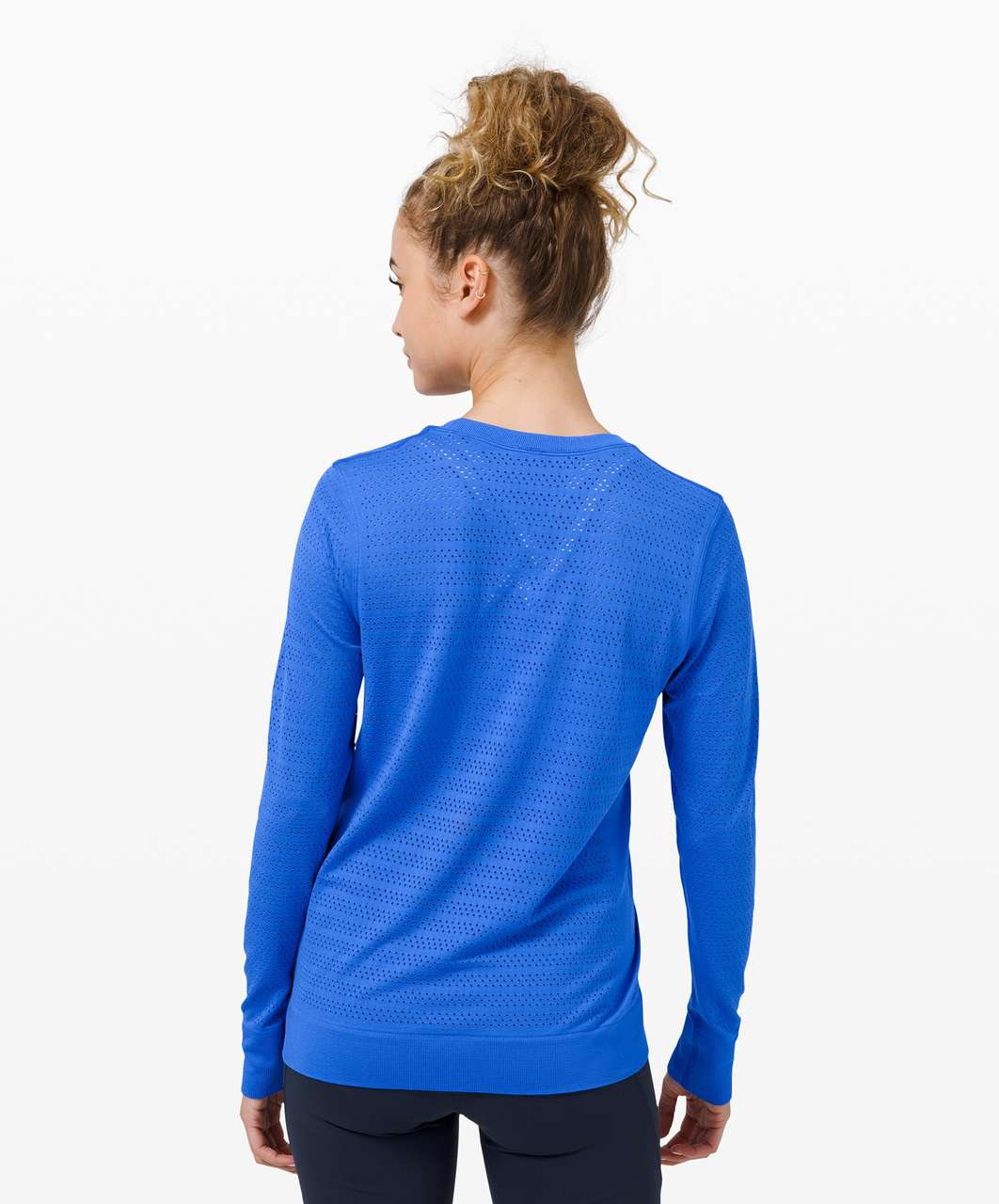 Lululemon Breeze By Long Sleeve Wild Bluebell Train Run Shirt