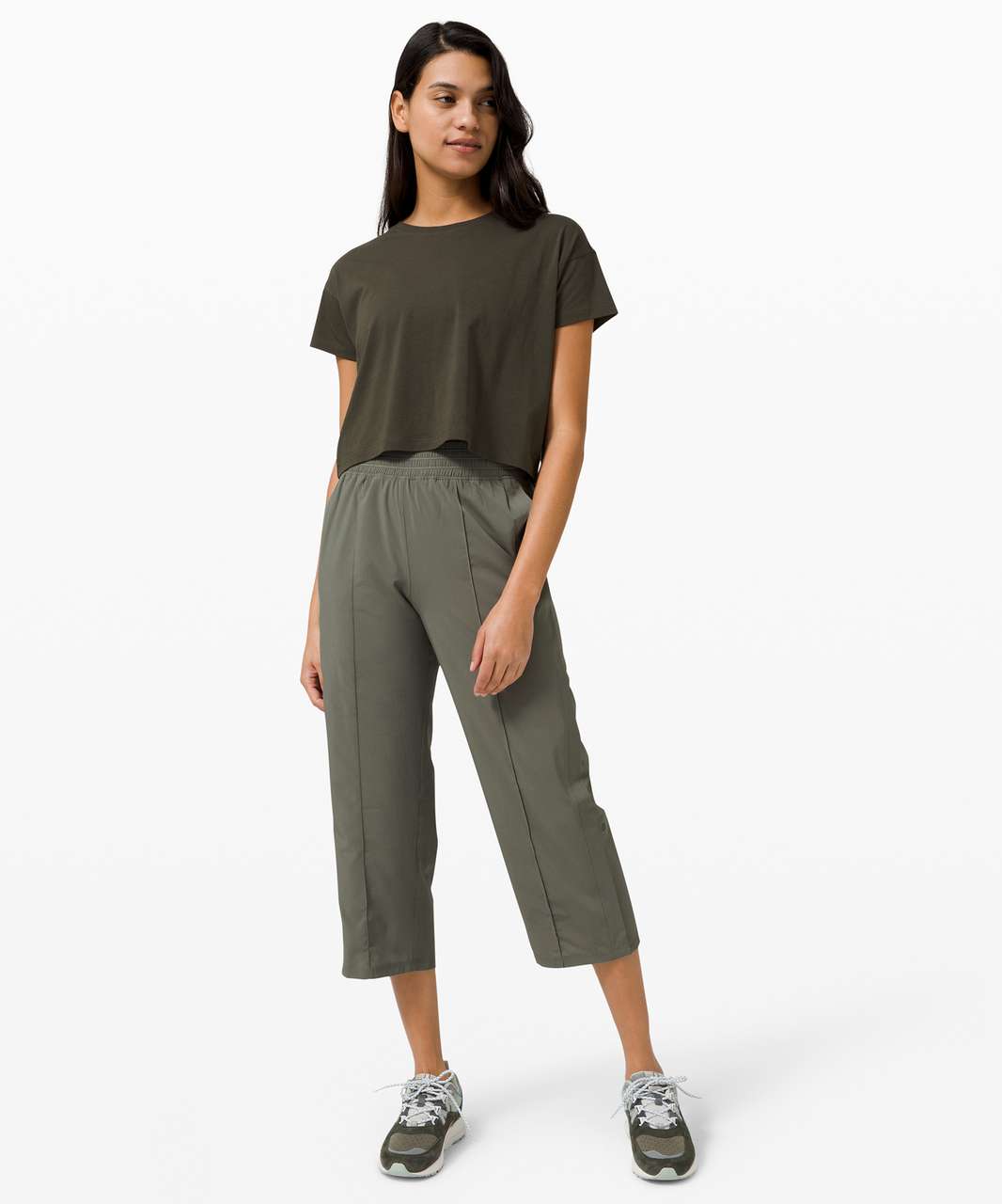 Lululemon Wanderer Crop - Grey Sage